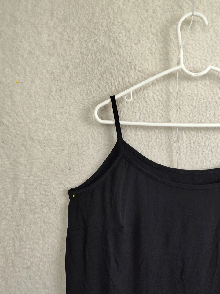 Camiseta de mujer NY Collection 2X negra mezcla de polietileno sin mangas calce informal camisola Foto 2 de 4