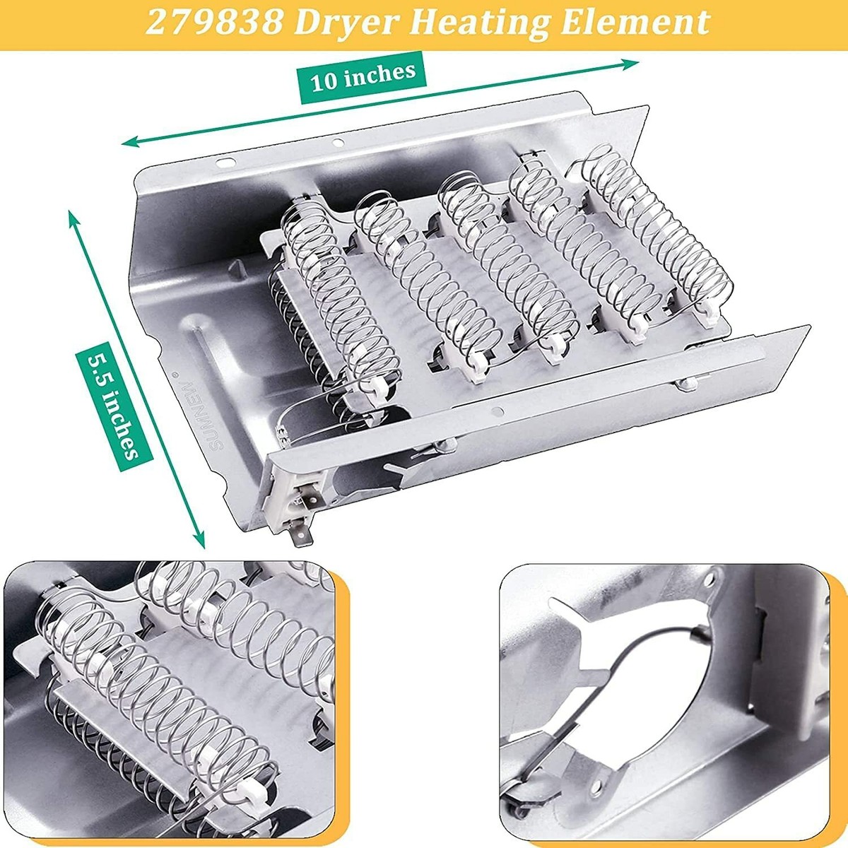 Dryer Heating Element 279838 3977767 For Whirlpool Maytag  