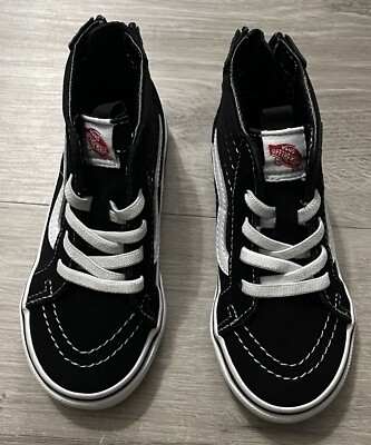 SK8-Hi Zip Black/White Size 9 Toddler Vans | eBay