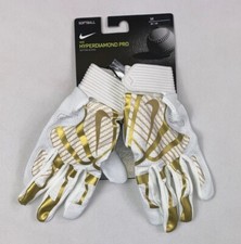Women's Nike Softball Hyperdiamond Pro Batting Gloves Size Large