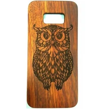 Owl Design Wood Case For Samsung S8 Plus