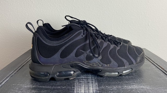 Size 13 - Nike Air Max Plus TN Ultra Triple Black for sale online | eBay