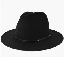 Zylioo Felt Fedora Hats S/XS Wide Brim Dress Hat,  Warm Panama, Jazz Men/Women