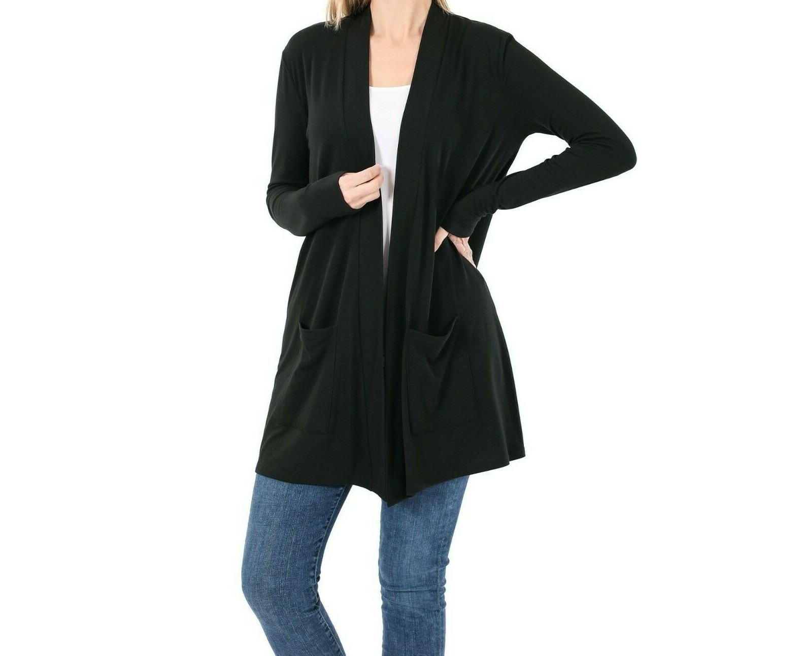Black Cardigan for Women Long Sleeve 