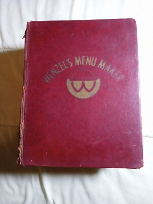 Wenzel's Menu Maker - 1972 - Restaurant Chef Culinary Kitchen Manager Cook HB