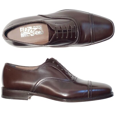 Ferragamo SEUL Leather Cap Toe Welted Oxford Formal Men display picture 3