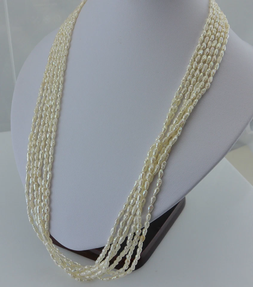 Vintage Damen Perlenkette & Perlenarmband 62cm 2,6 mm (Durchmesser) - Bild 4 von 4