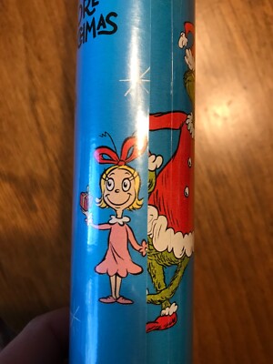 How the Grinch Stole Christmas Wrapping Paper Roll 20 Sq. Ft.  NEW