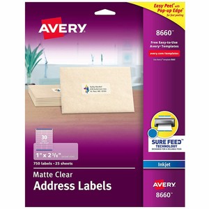 clear labels for printing addresses