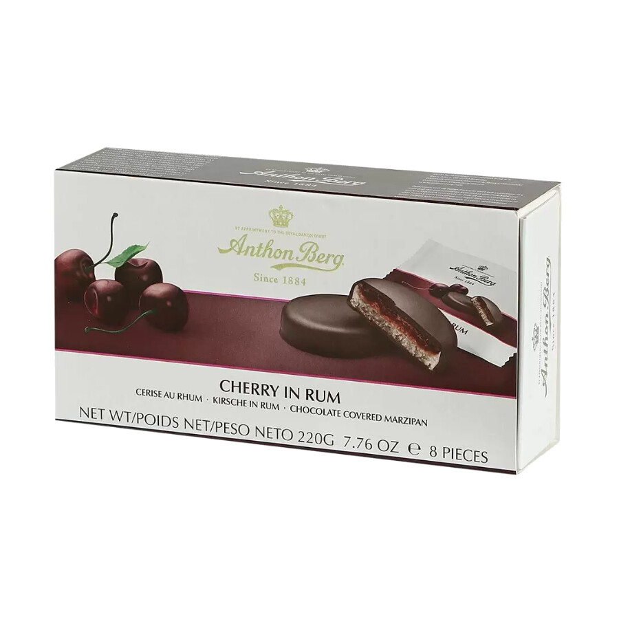 Assorted Liqueurs Dark Chocolate Covered Marzipan Anthon Berg Gift Box