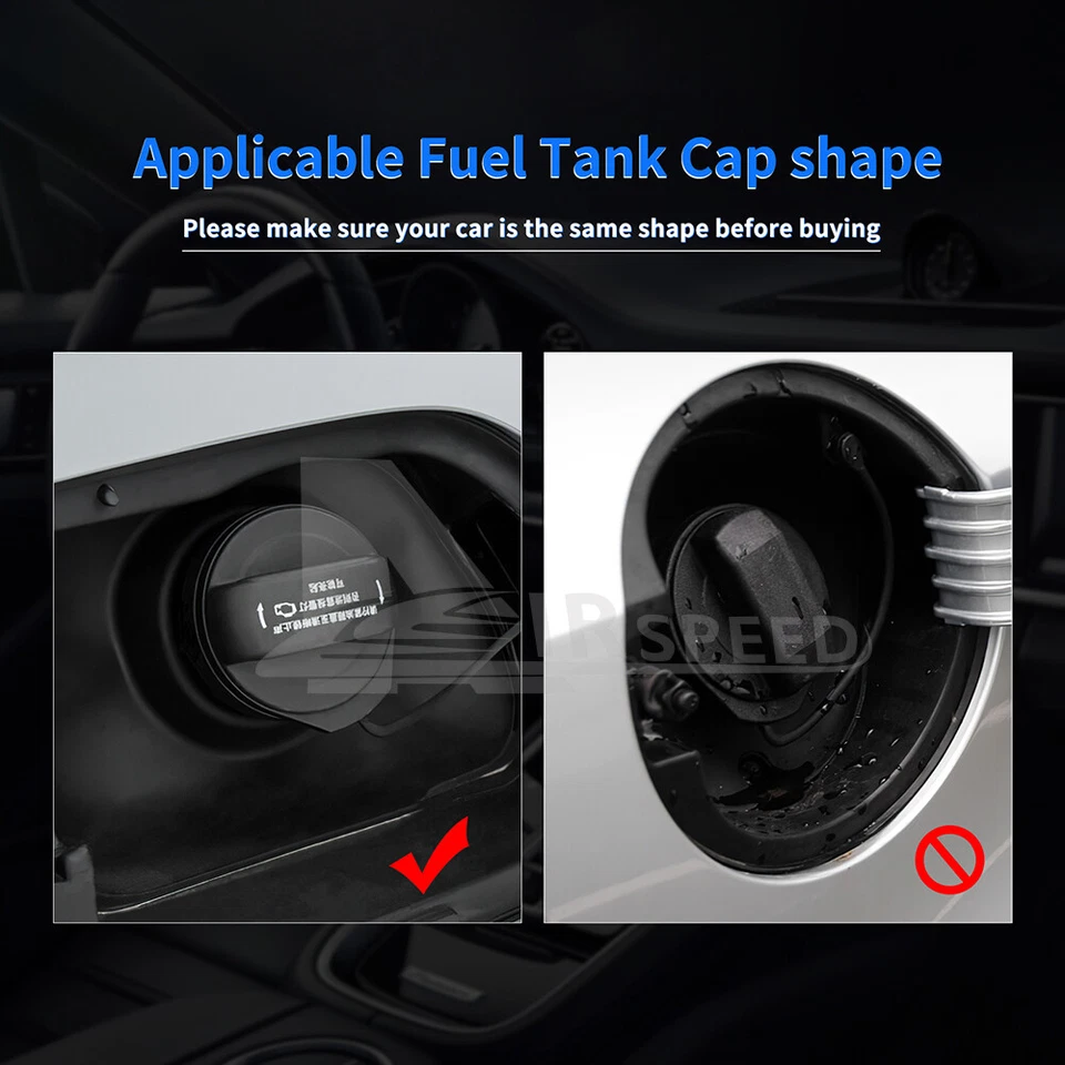 For Audi Q7 Q8 RS Q3 RS3 RS4 RS5 RS6 REAL CARBON FIBER Fuel Tank Gas Cover Caps - Image 4 of 4