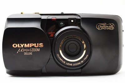 RARE Never used] Olympus μ Mju Zoom Deluxe Black 5 million aniv