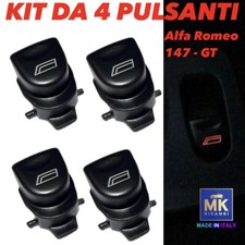 KIT DA 4 PULSANTI ALZAVETRO ALFA ROMEO 147 GT TASTO FINESTRINO CON SIMBOLO