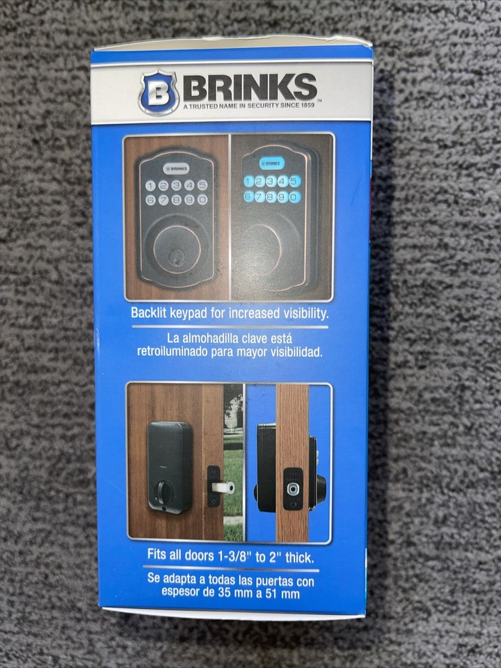 Brinks 2685150 Electronic Deadbolt Tuscan Bronze New Sealed eBay