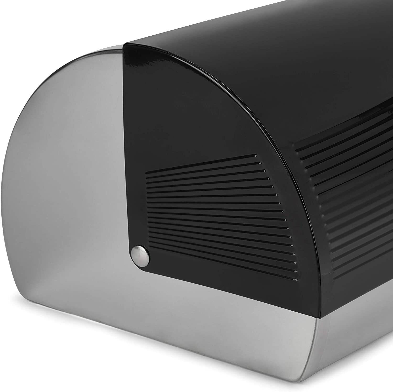 Bread Bin Morphy Richards 976000 Dune Roll Top Black & Stainless