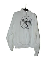 Dragon Themed White Hoodie Sweatshirt Small 3XL New