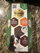 Yummy Comb Dental Flossing Treats for Dogs Large 14 Count