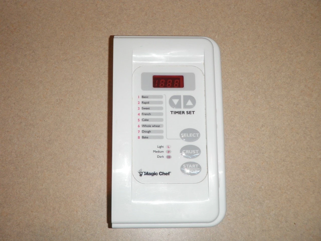Magic Chef Bread Maker Red LED Control Panel + PCB for Model CBM-310
