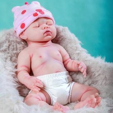 US 15.7 inch Lifelike Reborn Baby Girl Soft Baby Doll Newborn Full Body Silicone