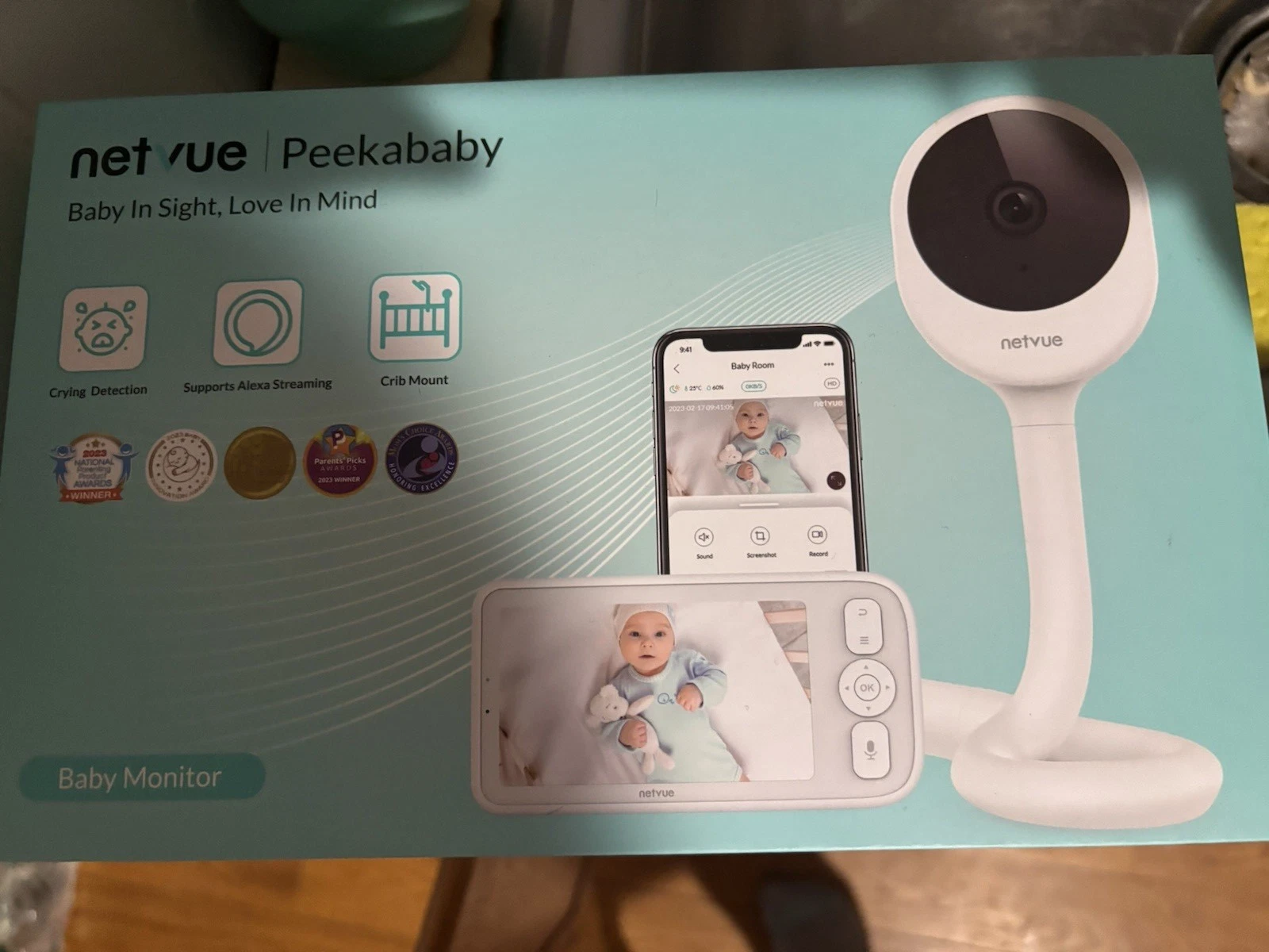 Netvue Peekababy N910 Voice & Picture Baby Monitor Camera Wi-Fi Alexa
