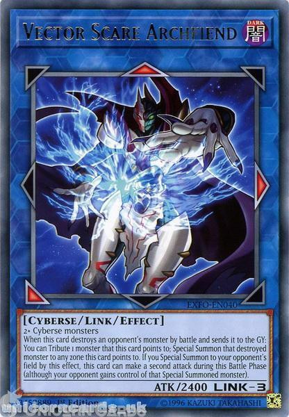 EXFO-EN040 Vector Scare Archfiend Rare 1st Edition Mint YuGiOh Card