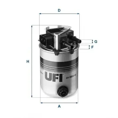 Fuel Filter 24.095.00 UFI 164004EA1A Genuine Top Quality Guaranteed New - Image 5