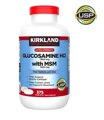 Kirkland Signature Glucosamine with MSM, 375 Tablets