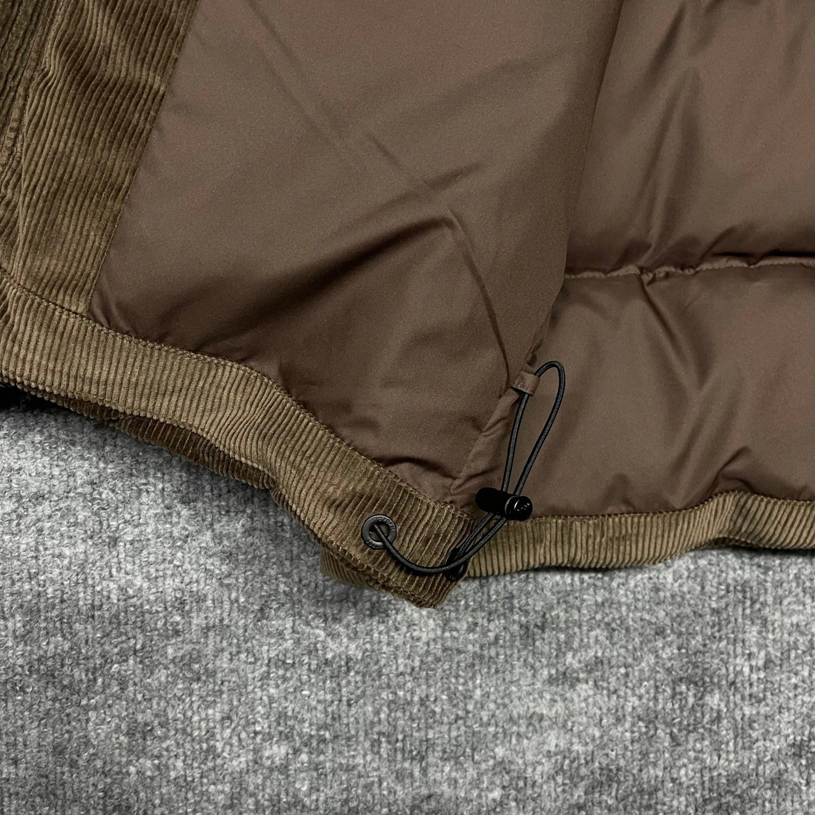 Jordan Flight Puffer Jacket Mens XL Baroque Brown Corduroy Duck Down Loose Fit image 11