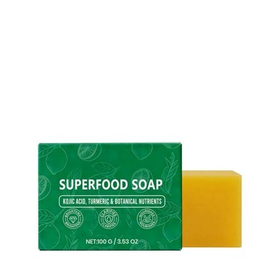 Stem & Soul Superfood Soap Bar Kurkuma Zitrone Reinigungsseife für Gesicht Körpe