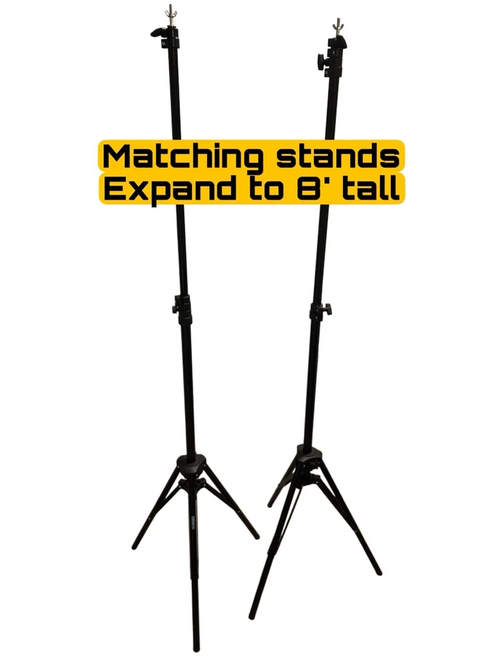 StudioPro Photography Studio Backdrop/Lighting Kit w/2 tripods, Crossbars, & Bag - Image 2 of 4