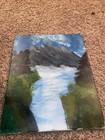 Mountains & Stream landscape, Forest, Handmade Painting on Canvas ￼ — photo 4