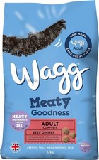 Wagg Meaty Goodness Complete Dry Adult Dog Food Beef Dinner 12kg FRee Shipping A 1.40 per kilo