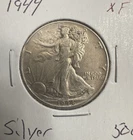 1944 XF UNCIRCULATED WALKING LIBERTY SILVER HALF DOLLAR AUTHENTIC U.S. MINT