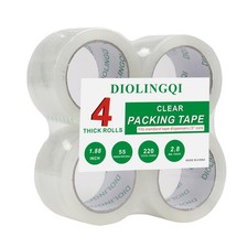 4 Rolls 55 Yards Roll, Total 220 Yards Clear Packing Tape, Heavy Duty Shipping T