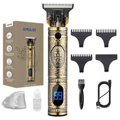 Professional Mens Hair Clippers Zero Gapped Cordless Hair Trimmer Professiona...