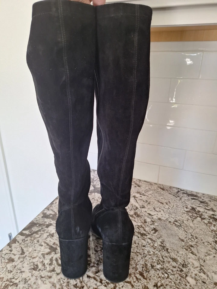 BOTAS ALTAS MARC BY MARC JACOBS CUERO GAMUZA NEGRO Talla 39 Foto 4 de 4