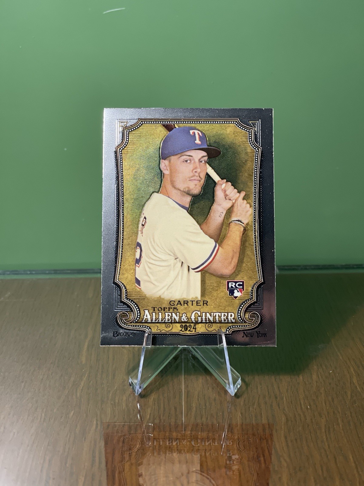 Evan Carter 2024 Topps Allen & Ginter Chrome Refractor #96 SP Rangers RC