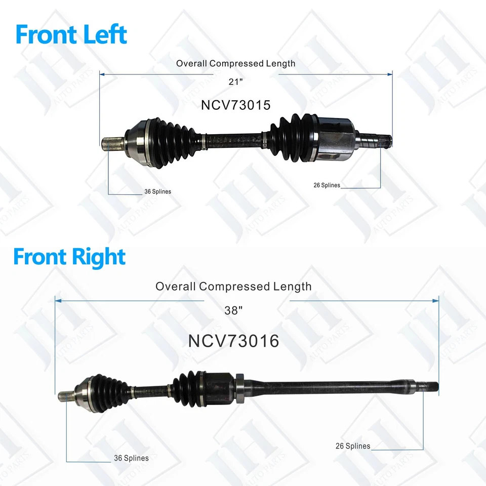 Оригинальная пара передних валов оси CV комплект для 2008-2013 Volvo C30 C70 S40 C50 полный привод ручной - Изображение 2 из 4