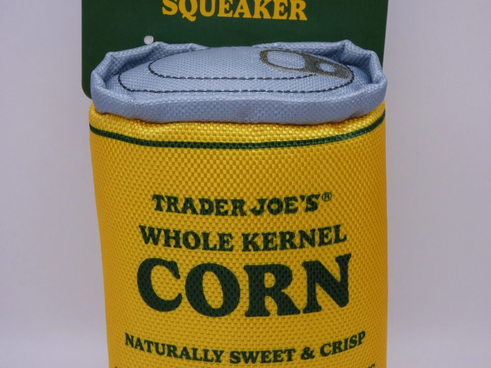 Trader Joe's - Can of Corn Dog Toy with Squeaker - Image 3 of 4