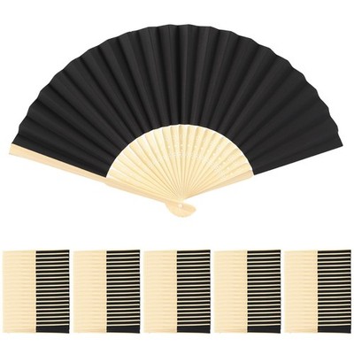100pcs Fans Handheld Folding Fans Bulk Fans for Line Dancing Bulk Black Weddi...