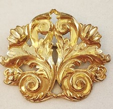 Miriam Haskell Brass Stamped Vintage Ornate F...