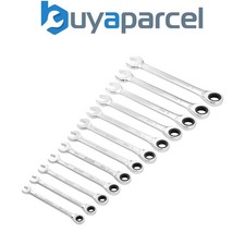 Image of Draper 27689 Draper HI-TORQ Metric Ratchet Combination Spanner Set (12 Piece)