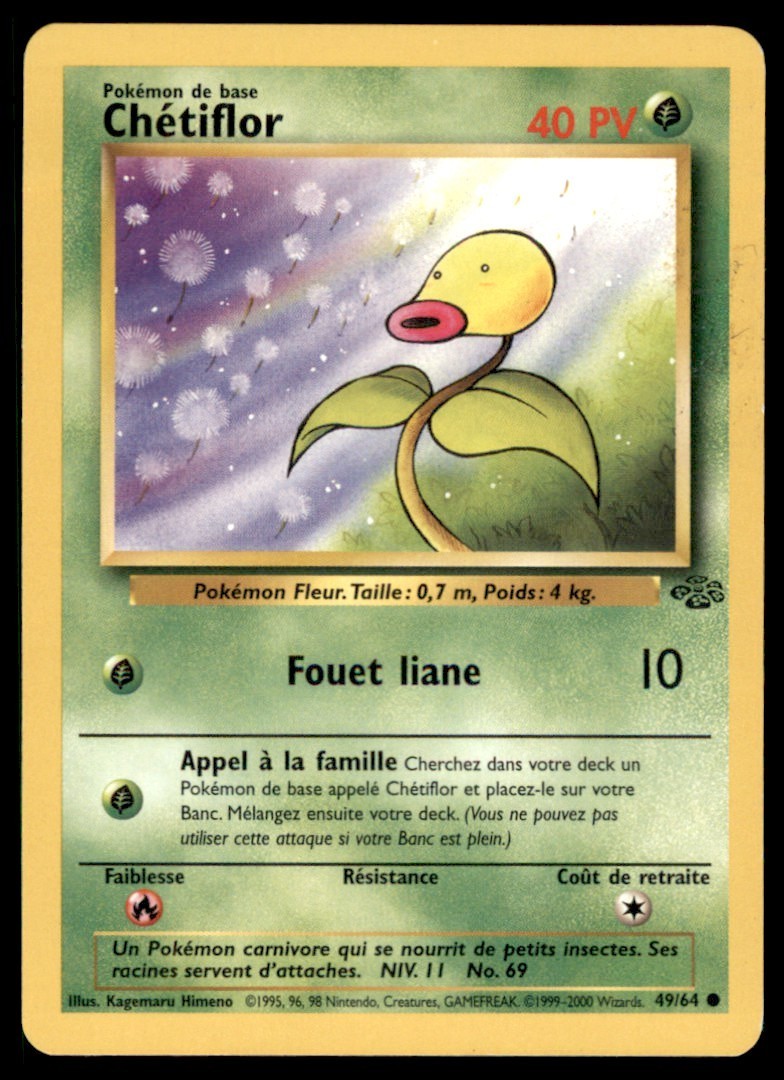 1999 Pokemon Jungle Unlimited French #49 Bellsprout C