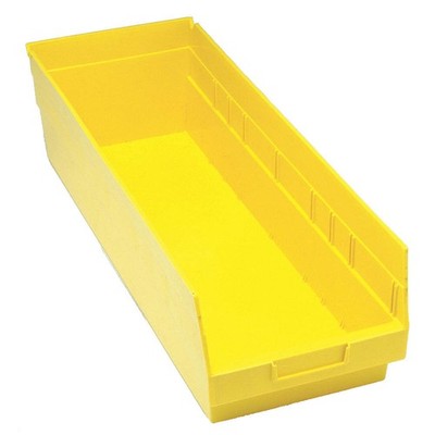 QUANTUM STORAGE SYSTEMS QSB814YL Shelf Bin,Yellow,Polypropylene,8 in 33Z318
