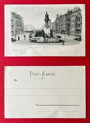 AK STETTIN in Pommern um 1900 Blick in die Kaiser Wilhelm Strasse  ( 161310