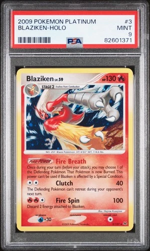 2009 POKÉMON PLATINUM #3 BLAZIKEN - HOLO PSA 9 LOW POP