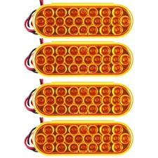 6 Inch Oval Amber 24 Led Turn Tail Clearance Signal Light Trucktrailer - Qty 4 6 Inch Oval Amber 24 Led Turn Tail Clearance Signal Light Trucktrailer - Qty 4