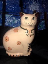 vtg Cat Ceramic Museum of American Folk Art hidden Candle Prestige Place NICE