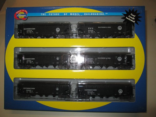 Paquete de 6 tolvas cuádruples HO Athearn 91171 Baltimore y Ohio 40’ | Condition: Used