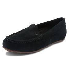Vionic Womens Haven McKenzie Slippers Size 5 EU 36 Black Suede EUC